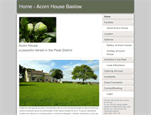 Tablet Screenshot of acornhousebaslow.co.uk